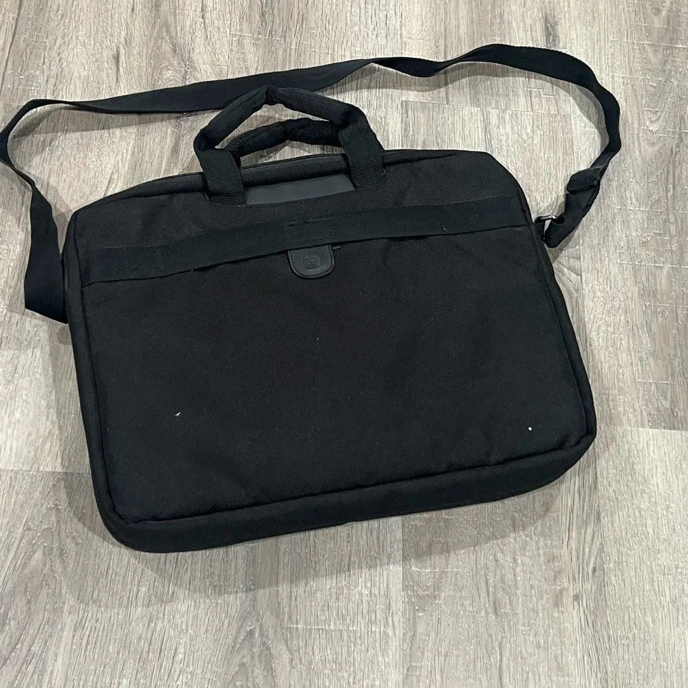 SwissGear Messenger Bag Black Gray Laptop Business Work Bag EUC
